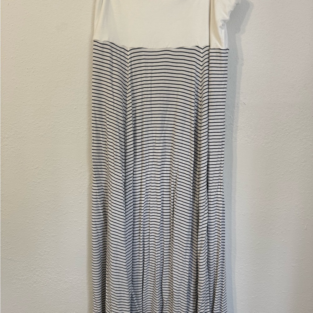 Soft Jersey Maxi Skirt Stripe Fold over Waist Gap Womens Size Large